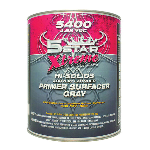 5 STAR® Xtreme 5400 Hi-Solids Acrylic Lacquer Primer Surfacer, Gray - nabinsacestore.shop