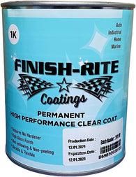 Finish-Rite Coatings 1K Permanent High Performance Brushable - Rollable - Sprayable Clear Coat for Auto, Marine, Home and Industrial - nabinsacestore.shop