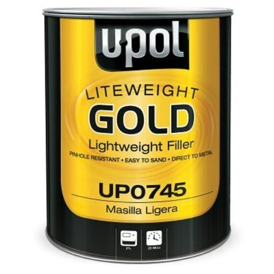 U-Pol 0745 FLYWEIGHT GOLD Lightweight Body Filler - 3L - nabinsacestore.shop