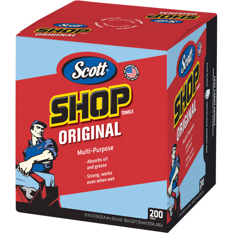 SCOTT® Shop Towels POP-UP Box, 200 Towels - nabinsacestore.shop