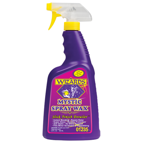 Wizards 01235 Mystic Spray Wax Slick Finish Detailer - 22 OZ - nabinsacestore.shop