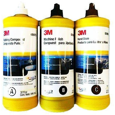 3M BUFFING & POLISHING Compound Hand Glaze Package 5973 5996 5990 - nabinsacestore.shop