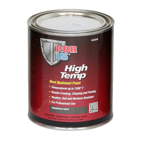 POR-15 44204 Heat Resistant High Temperature Paint, 1 qt Can, Manifold Gray - nabinsacestore.shop