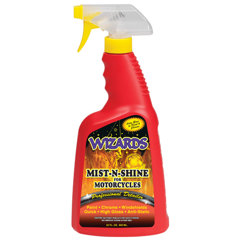 Wizards 22214 Mist-n-Shine Motorcycle Professional Detailer - 22 OZ - nabinsacestore.shop