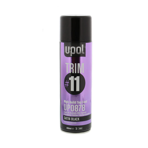 UPOL 0878 Trim #11 High Build Top Coat Satin Black - 450 ml Aerosol - nabinsacestore.shop